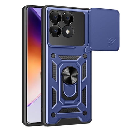 Sliding Camera Cover Design TPU Hybrid PC Phone Case - For Xiaomi 14T 5G / Poco F6 / Poco F6 Pro