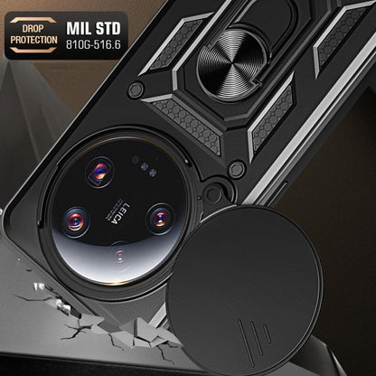 Sliding Camera Cover Design TPU Hybrid PC Phone Case - For Xiaomi 13 Ultra