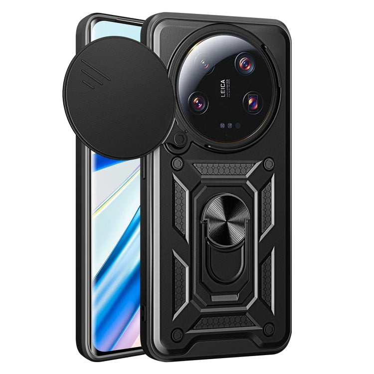Sliding Camera Cover Design TPU Hybrid PC Phone Case - For Xiaomi 13 Ultra
