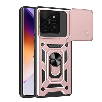 Sliding Camera Cover Design TPU Hybrid PC Phone Case - For Xiaomi 14T 5G / Poco F6 / Poco F6 Pro