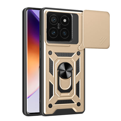 Sliding Camera Cover Design TPU Hybrid PC Phone Case - For Xiaomi 14T 5G / Poco F6 / Poco F6 Pro