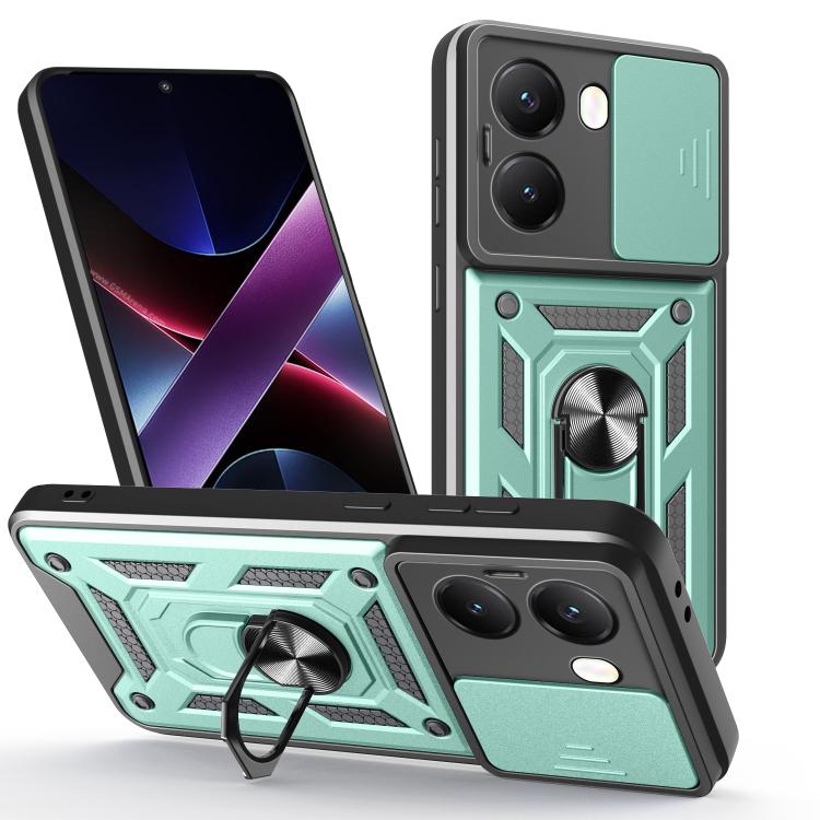 Sliding Camera Cover Design TPU Hybrid PC Phone Case - For Xiaomi 15 Ultra / Poco X7 Pro 5G Global / Poco M7 Pro 5G