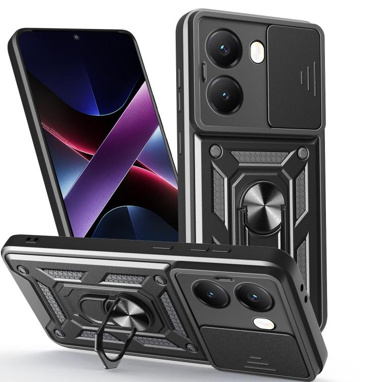 Sliding Camera Cover Design TPU Hybrid PC Phone Case - For Xiaomi 15 Ultra / Poco X7 Pro 5G Global / Poco M7 Pro 5G