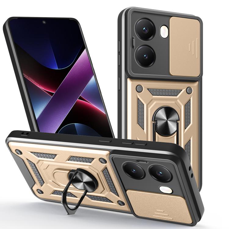 Sliding Camera Cover Design TPU Hybrid PC Phone Case - For Xiaomi 15 Ultra / Poco X7 Pro 5G Global / Poco M7 Pro 5G