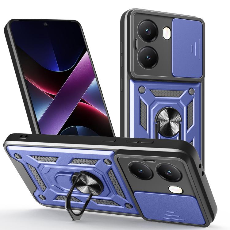 Sliding Camera Cover Design TPU Hybrid PC Phone Case - For Xiaomi 15 Ultra / Poco X7 Pro 5G Global / Poco M7 Pro 5G