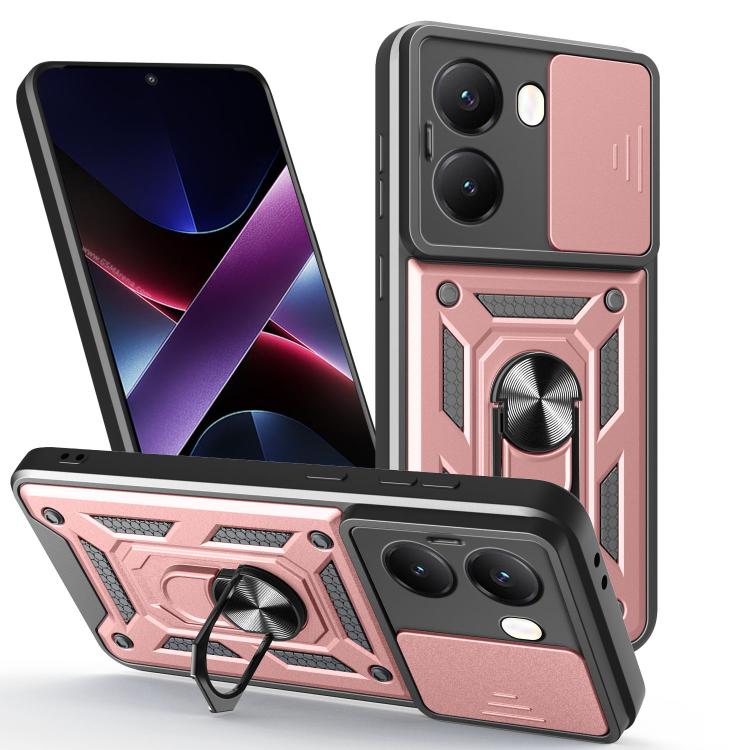 Sliding Camera Cover Design TPU Hybrid PC Phone Case - For Xiaomi 15 Ultra / Poco X7 Pro 5G Global / Poco M7 Pro 5G
