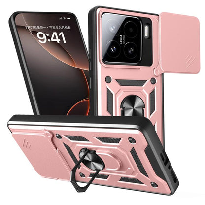Sliding Camera Cover Design TPU Hybrid PC Phone Case - For Xiaomi 15 Pro / 15 / 14T Pro 5G