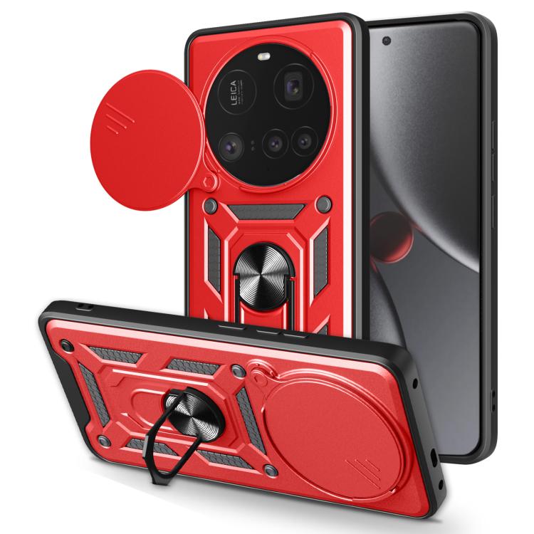 Sliding Camera Cover Design TPU Hybrid PC Phone Case - For Xiaomi 15 Ultra / Poco X7 Pro 5G Global / Poco M7 Pro 5G