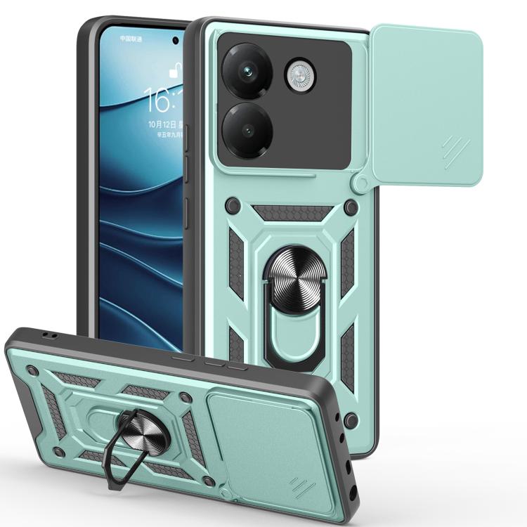 Sliding Camera Cover Design TPU Hybrid PC Phone Case - For Xiaomi 15 Ultra / Poco X7 Pro 5G Global / Poco M7 Pro 5G