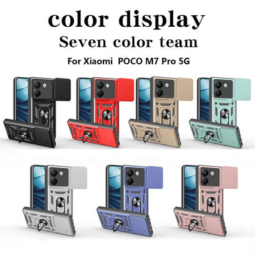 Sliding Camera Cover Design TPU Hybrid PC Phone Case - For Xiaomi 15 Pro / 15 / 14T Pro 5G