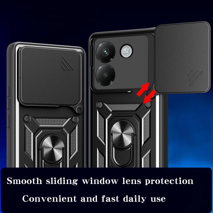 Sliding Camera Cover Design TPU Hybrid PC Phone Case - For Xiaomi 15 Pro / 15 / 14T Pro 5G
