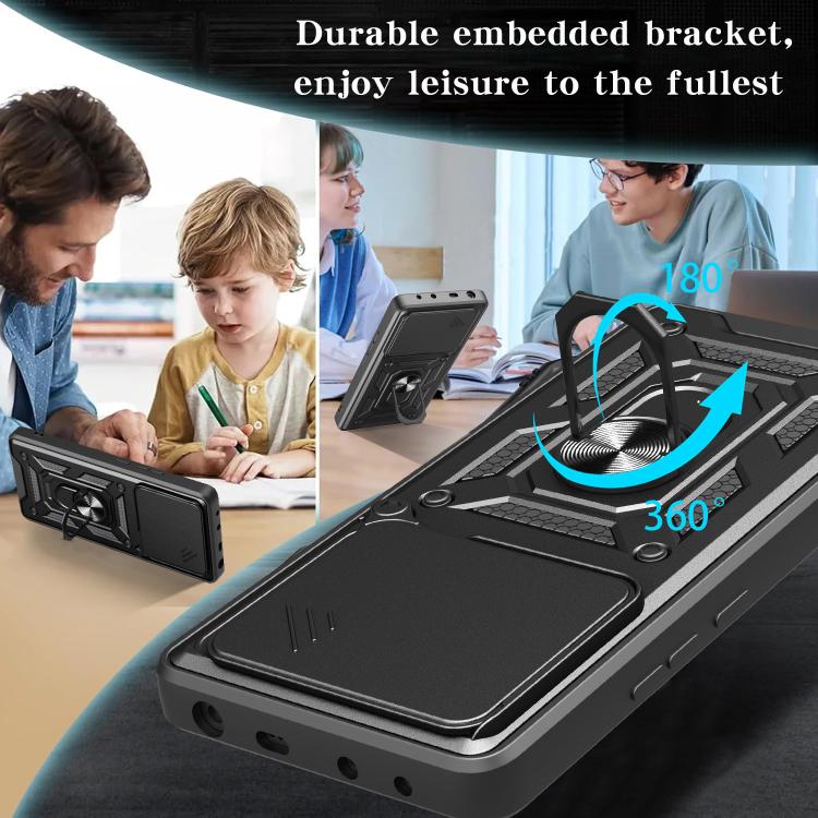 Sliding Camera Cover Design TPU Hybrid PC Phone Case - For Xiaomi 15 Pro / 15 / 14T Pro 5G