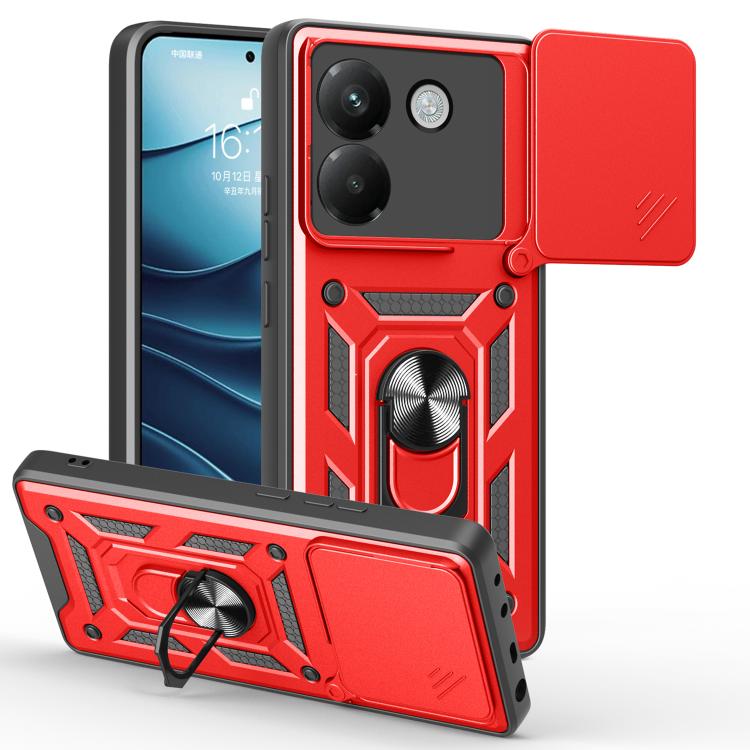 Sliding Camera Cover Design TPU Hybrid PC Phone Case - For Xiaomi 15 Ultra / Poco X7 Pro 5G Global / Poco M7 Pro 5G