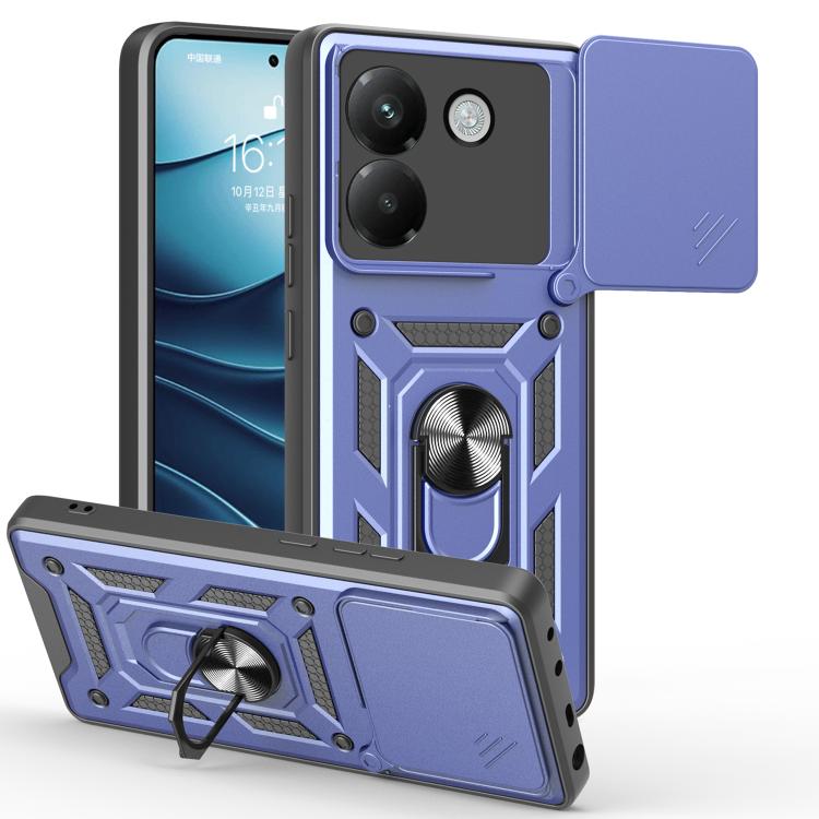 Sliding Camera Cover Design TPU Hybrid PC Phone Case - For Xiaomi 15 Ultra / Poco X7 Pro 5G Global / Poco M7 Pro 5G