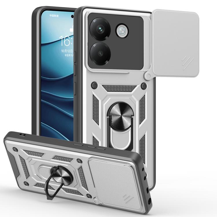 Sliding Camera Cover Design TPU Hybrid PC Phone Case - For Xiaomi 15 Ultra / Poco X7 Pro 5G Global / Poco M7 Pro 5G