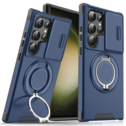 Sliding Camshield Ring Holder Phone Case - For Samsung Galaxy S23 FE / S23 Ultra / S23+ / S23