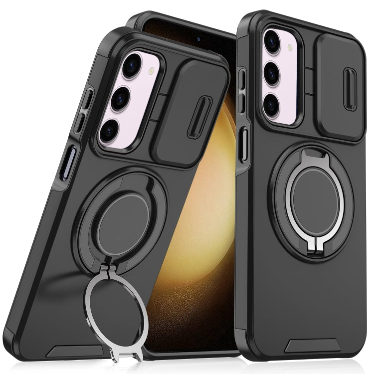 Sliding Camshield Ring Holder Phone Case - For Samsung Galaxy S23 FE / S23 Ultra / S23+ / S23
