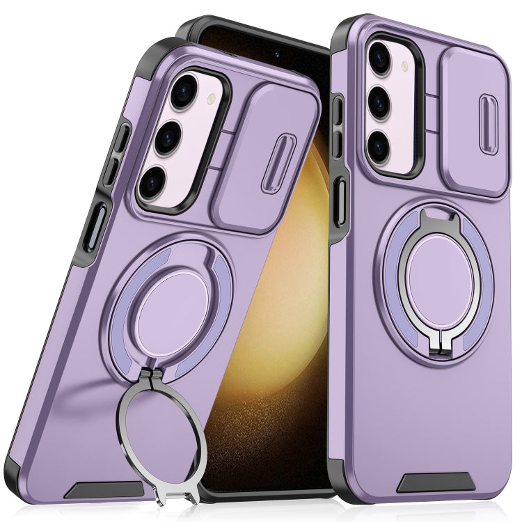 Sliding Camshield Ring Holder Phone Case - For Samsung Galaxy S23 FE / S23 Ultra / S23+ / S23