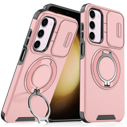 Sliding Camshield Ring Holder Phone Case - For Samsung Galaxy S23 FE / S23 Ultra / S23+ / S23