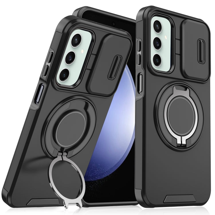 Sliding Camshield Ring Holder Phone Case - For Samsung Galaxy S23 FE / S23 Ultra / S23+ / S23