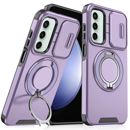 Sliding Camshield Ring Holder Phone Case - For Samsung Galaxy S23 FE / S23 Ultra / S23+ / S23