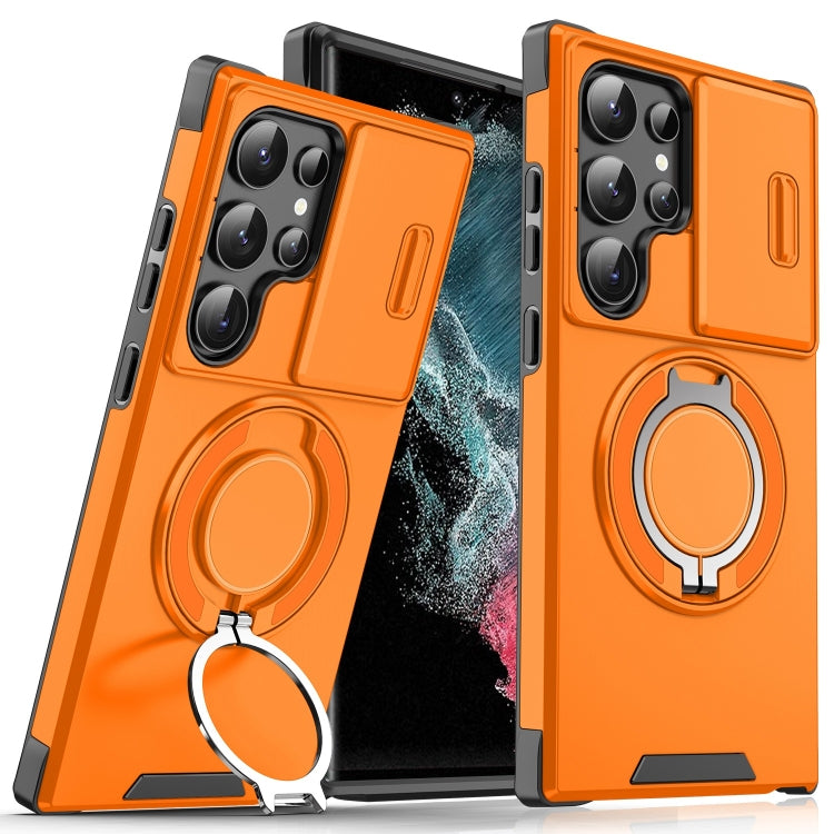 Sliding Camshield Ring Holder Phone Case - For Samsung Galaxy S20 FE / S22 Ultra / S22 / S21