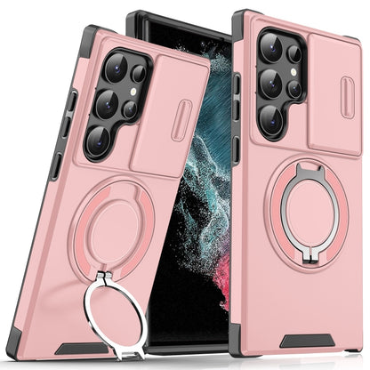Sliding Camshield Ring Holder Phone Case - For Samsung Galaxy S20 FE / S22 Ultra / S22 / S21
