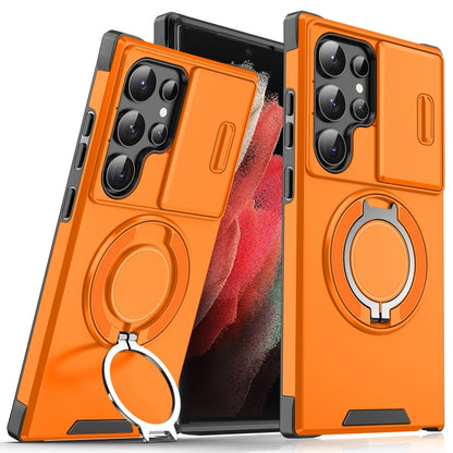 Sliding Camshield Ring Holder Phone Case - For Samsung Galaxy S21 Ultra