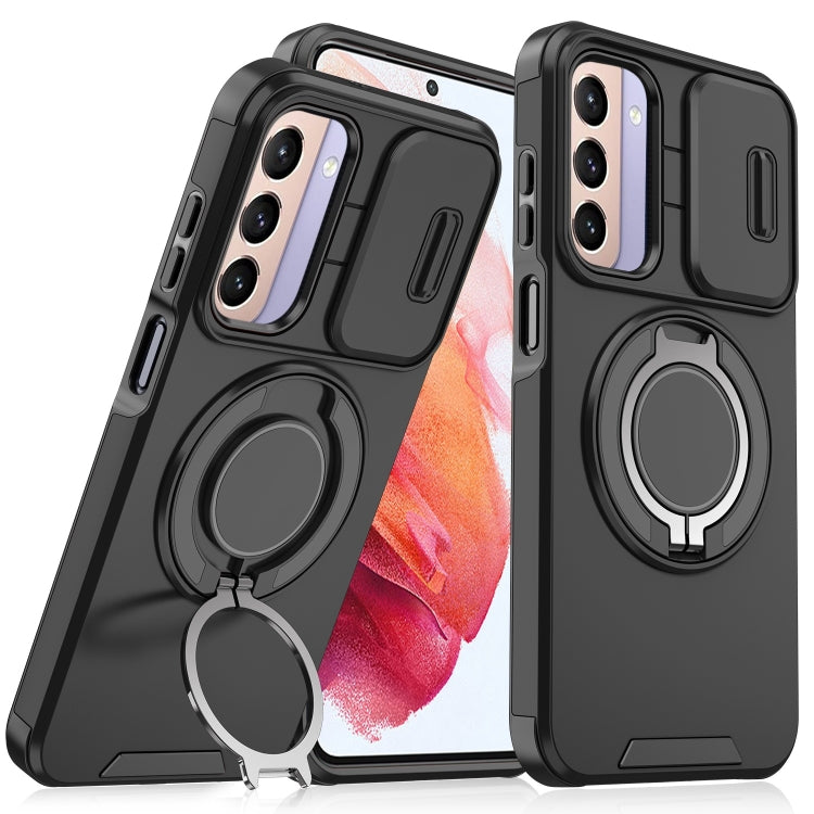 Sliding Camshield Ring Holder Phone Case - For Samsung Galaxy S20 FE / S22 Ultra / S22 / S21