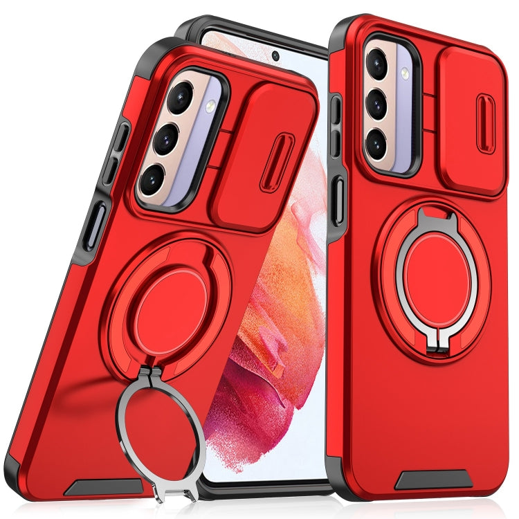 Sliding Camshield Ring Holder Phone Case - For Samsung Galaxy S20 FE / S22 Ultra / S22 / S21