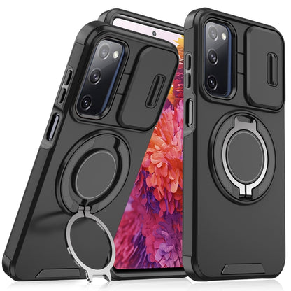 Sliding Camshield Ring Holder Phone Case - For Samsung Galaxy S20 FE / S22 Ultra / S22 / S21