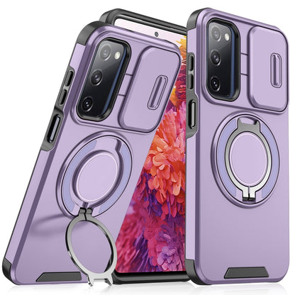 Sliding Camshield Ring Holder Phone Case - For Samsung Galaxy S20 FE / S22 Ultra / S22 / S21