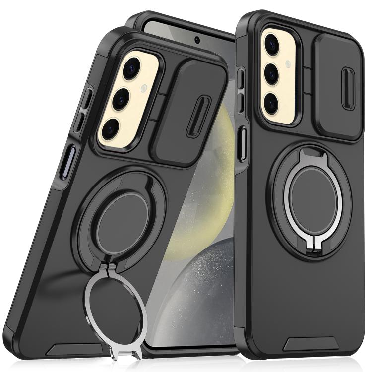 Sliding Camshield Ring Holder Phone Case - For Samsung Galaxy S25 Edge / S25 / S25+ / S25 Ultra