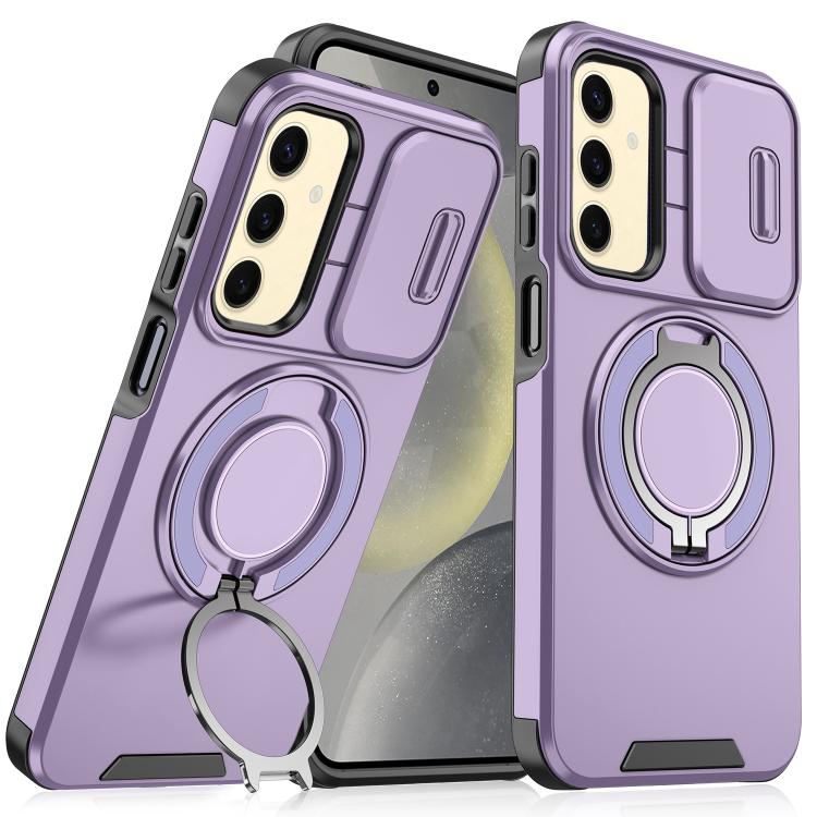 Sliding Camshield Ring Holder Phone Case - For Samsung Galaxy S25 Edge / S25 / S25+ / S25 Ultra