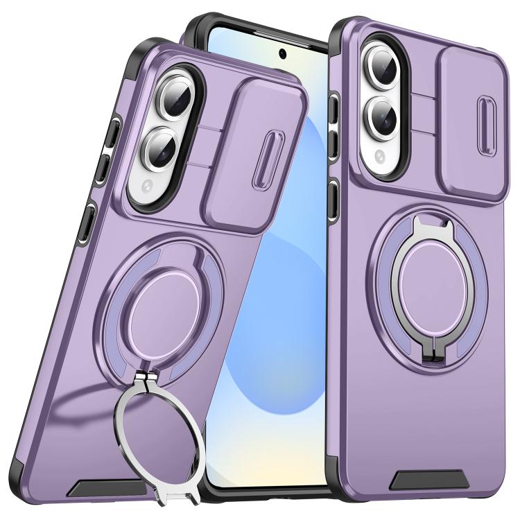 Sliding Camshield Ring Holder Phone Case - For Samsung Galaxy S25 Edge / S25 / S25+ / S25 Ultra