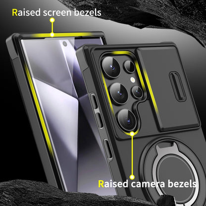 Sliding Camshield Ring Holder Phone Case - For Samsung Galaxy S25 Edge / S25 / S25+ / S25 Ultra