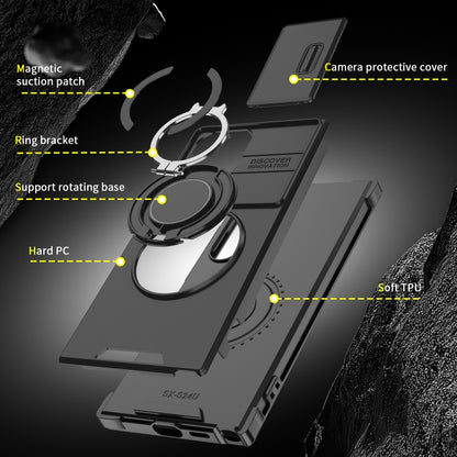 Sliding Camshield Ring Holder Phone Case - For Samsung Galaxy S25 Edge / S25 / S25+ / S25 Ultra