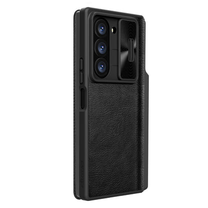 Nillkin QIN Series Pro Sliding Camera Cover Design PU Leather Phone Case - For Samsung Galaxy Z Fold6