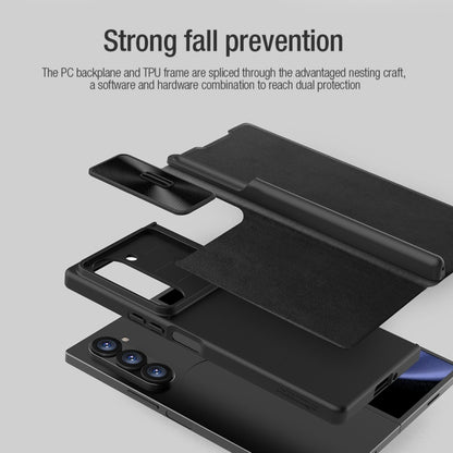 Nillkin QIN Series Pro Sliding Camera Cover Design PU Leather Phone Case - For Samsung Galaxy Z Fold6