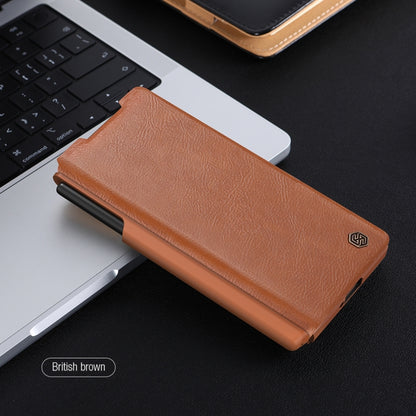 Nillkin QIN Series Pro Sliding Camera Cover Design PU Leather Phone Case - For Samsung Galaxy Z Fold6