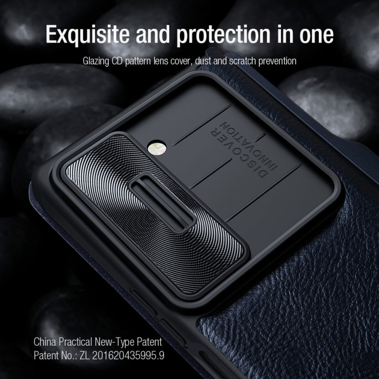 Nillkin QIN Series Pro Sliding Camera Cover Design PU Leather Phone Case - For Samsung Galaxy Z Fold6