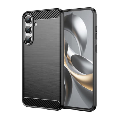 Carbon Fiber Brushed Texture TPU Phone Case - For Samsung Galaxy S25 Series / S24 FE