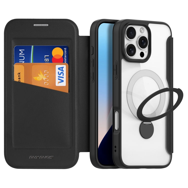 Dux Ducis Skin X Pro Series MagSafe Ring Holder PU Leather Phone Case - For iPhone 17 & 16 Series