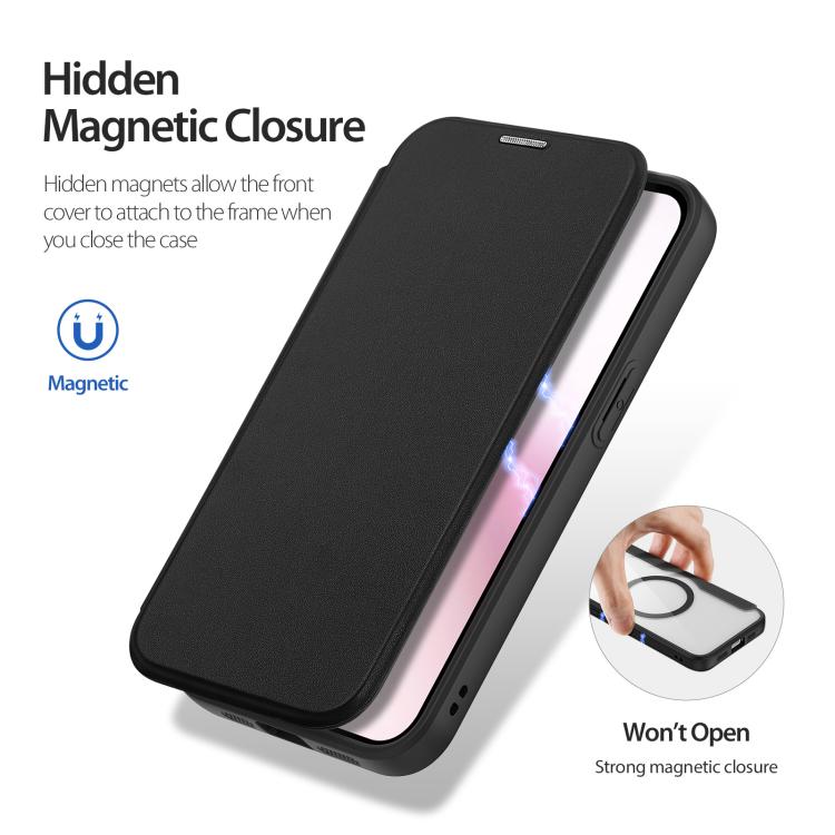 Dux Ducis Skin X Pro Series MagSafe Ring Holder PU Leather Phone Case - For iPhone 17e / 16e / 17 / Air