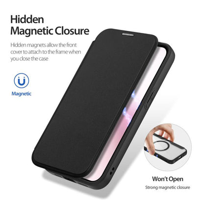 Dux Ducis Skin X Pro Series MagSafe Ring Holder PU Leather Phone Case - For iPhone 17e / 16e / 17 / Air