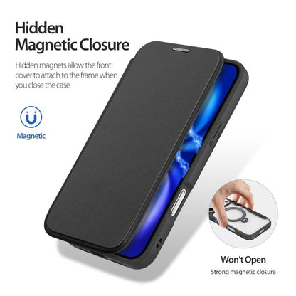 Dux Ducis Skin X Pro Series MagSafe Ring Holder PU Leather Phone Case - For iPhone 17 & 16 Series
