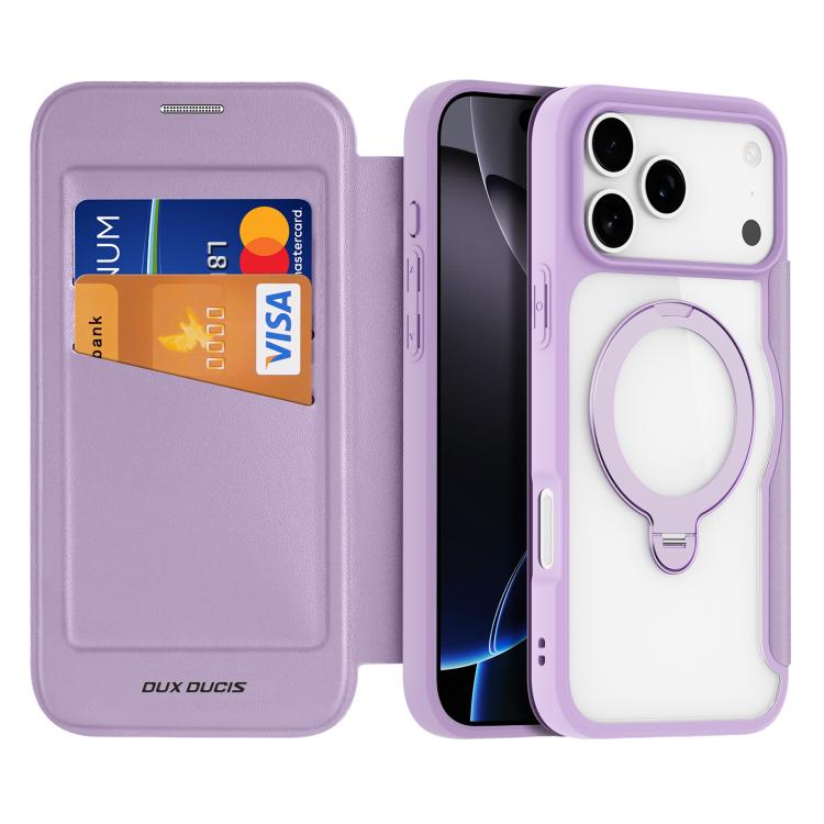 Dux Ducis Skin X Pro Series MagSafe Ring Holder PU Leather Phone Case - For iPhone 17 & 16 Series