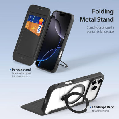 Dux Ducis Skin X Pro Series MagSafe Ring Holder PU Leather Phone Case - For iPhone 17e / 16e / 17 / Air