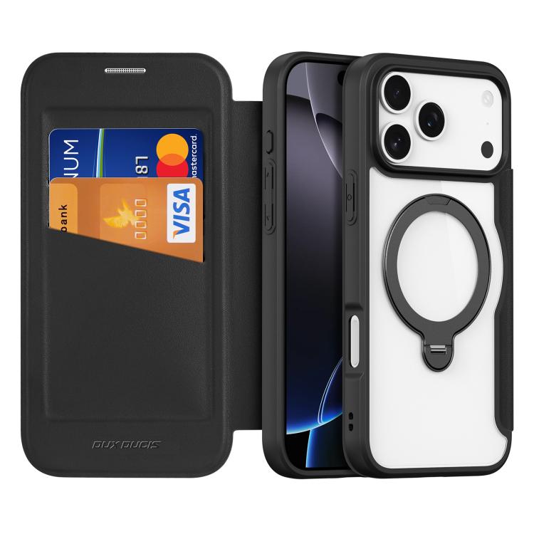 Dux Ducis Skin X Pro Series MagSafe Ring Holder PU Leather Phone Case - For iPhone 17 & 16 Series / Air