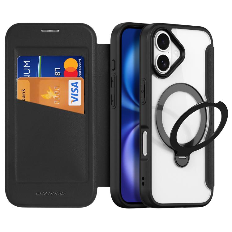 Dux Ducis Skin X Pro Series MagSafe Ring Holder PU Leather Phone Case - For iPhone 17e / 16e / 17 / Air